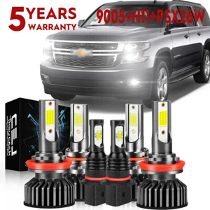 For Chevy Suburban 2015-2020 Combo F2 LED Headlight Bulb High+Low Beam+Fog Light - Picture 1 of 17