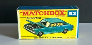 Matchbox Lesley No 53 Ford Zodiac Empty Repro F Style Box - Picture 1 of 1