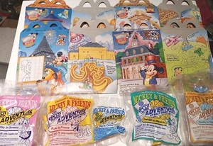 Mickey & Friends In Epcot, COMPLETE SET Of HM Boxes & 5 Toys - MINT CONDITION!! - Picture 1 of 11