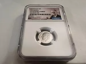 2019-S CLAD ROOSEVELT DIME FIRST RELEASE NGC PF70 U.C. "PORTRAIT LABEL" TOP POP - Picture 1 of 4