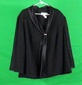 J. R. NITES Women's sparkled Black long sleeve Formal Blouse Size 32w (blo414) - Picture 1 of 3