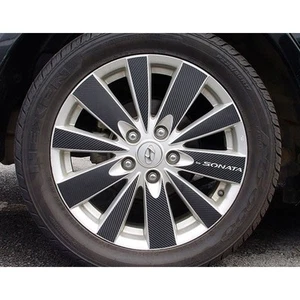 NEW Carbon Tuning Wheel Sticker for Hyundai NF Sonata Transform 2008-09 17" - Picture 1 of 2