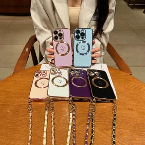 For iPhone 16 15 14 Pro Max 13 12 For MagSafe Heart Crossbody Lanyard Case Cover - Zdjęcie 1 z 17
