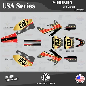 Kit Gráficos para Honda CRF250R CRF 250R (2004-2009) Estados Unidos - RED-SHIFT - Imagen 1 de 6