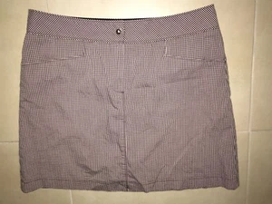 ANNIKA CUTTER & BUCK Golf Skirt Skort Gingham Check Plaid Size 6 Stretch EUC - Picture 1 of 3