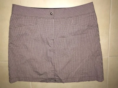 ANNIKA CUTTER & BUCK Golf Skirt Skort Gingham Check Plaid Size 6 Stretch EUC - Image 1 of 3