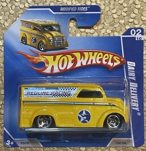 Hot Wheels 2009 #158 Yellow Dairy Delivery "Redline Racing" Short Card 158/166 - Picture 1 of 4