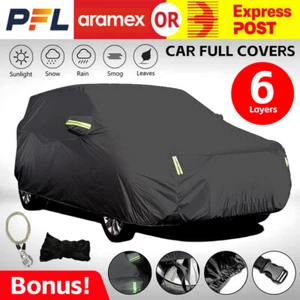 Heavy Duty Waterproof Full Car Cover Rain Snow UV Protection Outdoor Universal - Picture 1 of 13