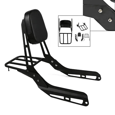 Backrest Sissy Bar Luggage Rack For Honda VTX1300 VTX1800 N/R/S/T/C 2005-2011 - Image 1 of 4