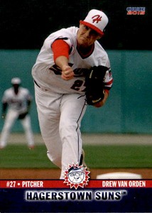 2015 Hagerstown Suns Choice 24 Drew Van Orden Manhattan Beach California CA Card