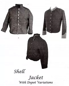 CHAQUETA MILITAR DE LA GUERRA CIVIL SHELL y variaciones de depósito puntadas atemporales 745 - Imagen 1 de 6