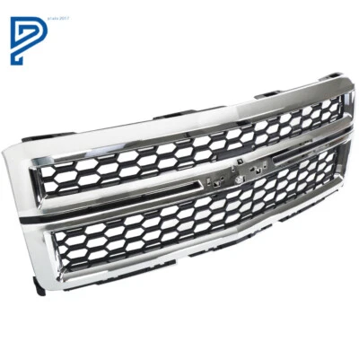 Front Bumper Grille For Chevrolet Silverado 1500 2014-2015 Honeycomb Style - Image 1 of 4