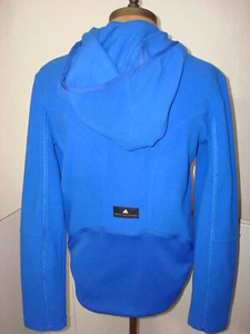 New NWT Adidas Stella McCartney M Bright Blue $250 Fleece Hoodie Jacket Warm - Picture 1 of 9