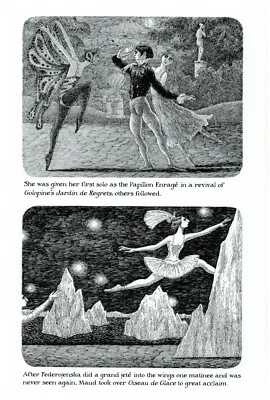 EDWARD GOREY Mini Poster Print Ballet Guilded Bat 15x10 Goth Macabre Art 2009 - Image 1 of 4