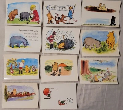 Winnie the Pooh Colour Postcards x ELEVEN (set f) - Image 1 of 2