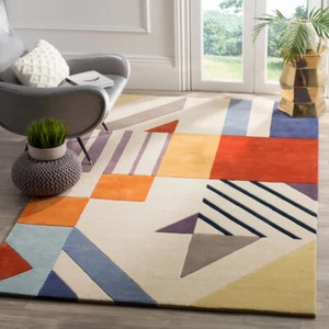 SAFAVIEH Fifth Avenue FTV120A Handmade Ivory / Multi Rug - Picture 1 of 31
