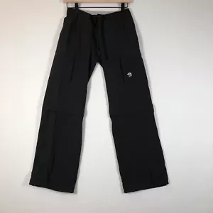 Moutain Hardwear Convertible Hiking Pants Womens 2 Black Cargo Utility Outdoor - Picture 1 of 16