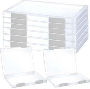 6 Pcs Clear A4 File Portable Project Case, Plastic Storage Box for 8.5" x 11"... - Picture 1 of 7