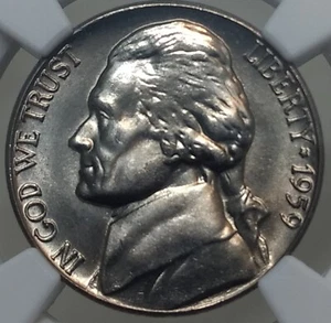 1959-D Jefferson Nickel NGC MS 66 - Picture 1 of 3