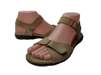 Sandalias Rockport para mujer talla 6W correa al tobillo recorte punta abierta correas laterales tostadas Foto 1 de 4