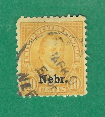 from stamp estate US 679 used Fine, with NEB postmark, catalog value $22.50 plus - Image 1 of 2