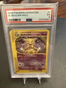 2002 Pokémon Expedition Alakazam 1/165 Holo PSA 5 VTG WOTC - Picture 1 of 5