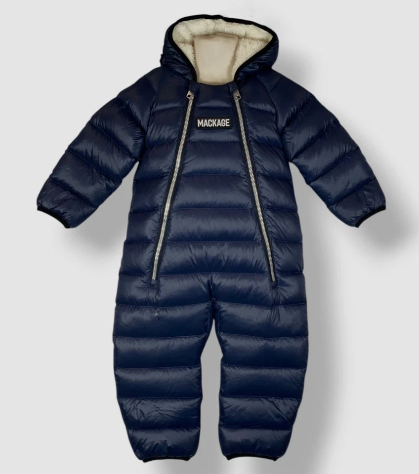 Mackage Baby's Blue Bambi Lightweight Down Snowsuit Size 18M - Image 1 of 4