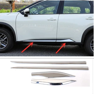 For Nissan Rogue 2021-2026 ABS Exterior Door Body side molding Chrome Covers 4P - Picture 1 of 10