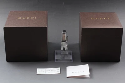 [Casi COMO NUEVO con Caja de Papel] Reloj para Mujer Gucci 1500L 12mm Esfera Bronce Qz De Colección Foto 1 de 4