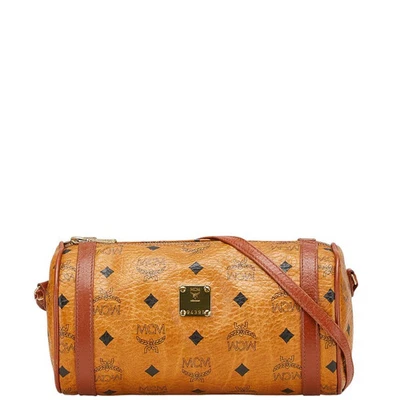 MCM Visetos Logogram Shoulder Bag Brown PVC Leather - Image 1 of 4