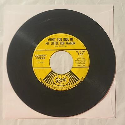 Cowboy Copas ~ Won't You Ride In My Little Red Wagon/ Black Eyed Susie 45 Record - Image 1 of 4
