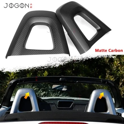 Carbono seco para Mazda MX-5 Miata RF GT 2016-24 reposacabezas asiento trasero cubiertas 2 piezas Foto 1 de 4