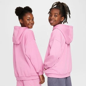 GIRLS NIKE SPORTSWEAR CLUB FLEECE OVERSIZED PULLOVER HOODIE FZ5579-646-SIZE L - Picture 1 of 2