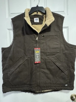 Chaleco Lee-Premium Select/Marrón/Imitación-Sherpa Forrado/Ropa de Trabajo ~ Talla: XL Foto 1 de 4