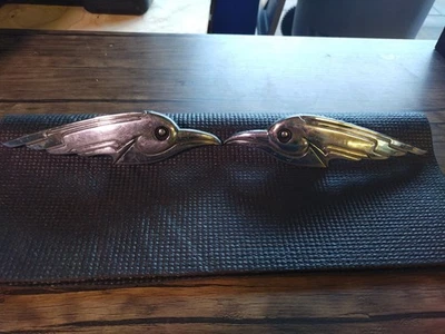 Motorcycle Fender Emblems Deco Eagle Style Vintage 1940s 50s - Image 1 of 4