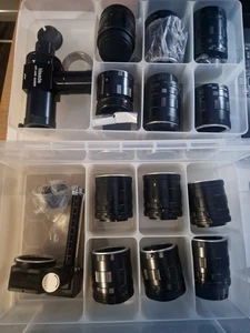 MEADE NIKON GUIDER EXTENSION TUBES BELLOWS OM M42 CLAMP ECT JOB LOT BUNDLE - Picture 1 of 5