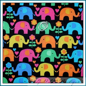 BonEful Stoff FQ Baumwolle Quilt Regenbogen Elefant Herz Streifen Baby Blume Landhaus - Bild 1 von 11