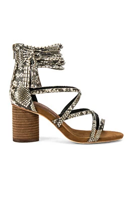 Sandalia Jeffrey Campbell Despina con Tirantes Estampado de Serpiente de Pitón Natural Tirantes Talla 6 Foto 1 de 4