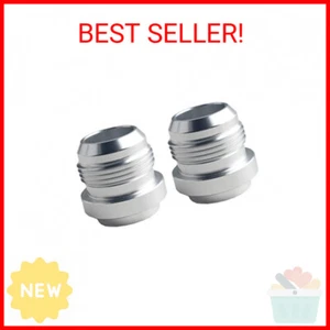 DEWHEL 2PCS AN16 Aluminum -16 AN Male Weld On Weld In Fitting Bung Hose (Silver) - Picture 1 of 2