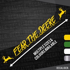 John Deere Fear the Deere Badge Sticker / Decal - Tractor - Window