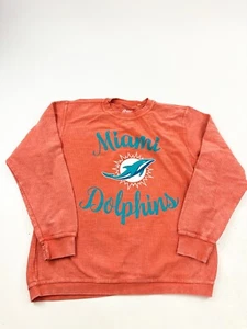 Miami Dolphins Sweatshirt Womens Small Orange G III 4Her by Carl Banks Football - Picture 1 of 10