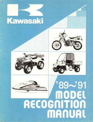 Guía de identificación/manual de reconocimiento de modelo de servicio/concesionario Kawasaki original 1989-1991 Foto 1 de 4