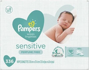 Pampers Choose Your Count, Sensitive Water Based Baby Diaper Wipes Unscented