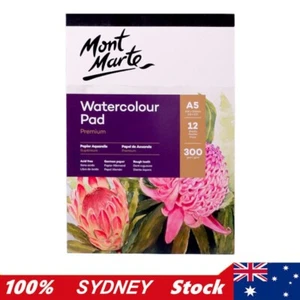 A4 Mont Marte Watercolour Pad 300gsm German Paper 12 Sheets Watercolour Book - Picture 1 of 5