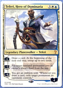 MTG Teferi, Hero of Dominaria (White Border) Mystery Booster 2 90 NM - Picture 1 of 6