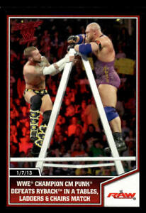 CM Punk Defeats Ryback in a Tables 2013 Topps Best of WWE #77
