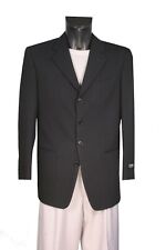 Men's Blazer 4 Button No Vent ,100% Wool Col. Black Made In Italy Art.0572