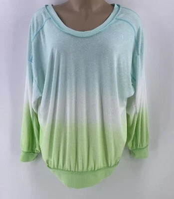 Sudadera Torrid Reverse Terry Hombro Caído 3X Verde Azul Mujer Nueva Foto 1 de 4