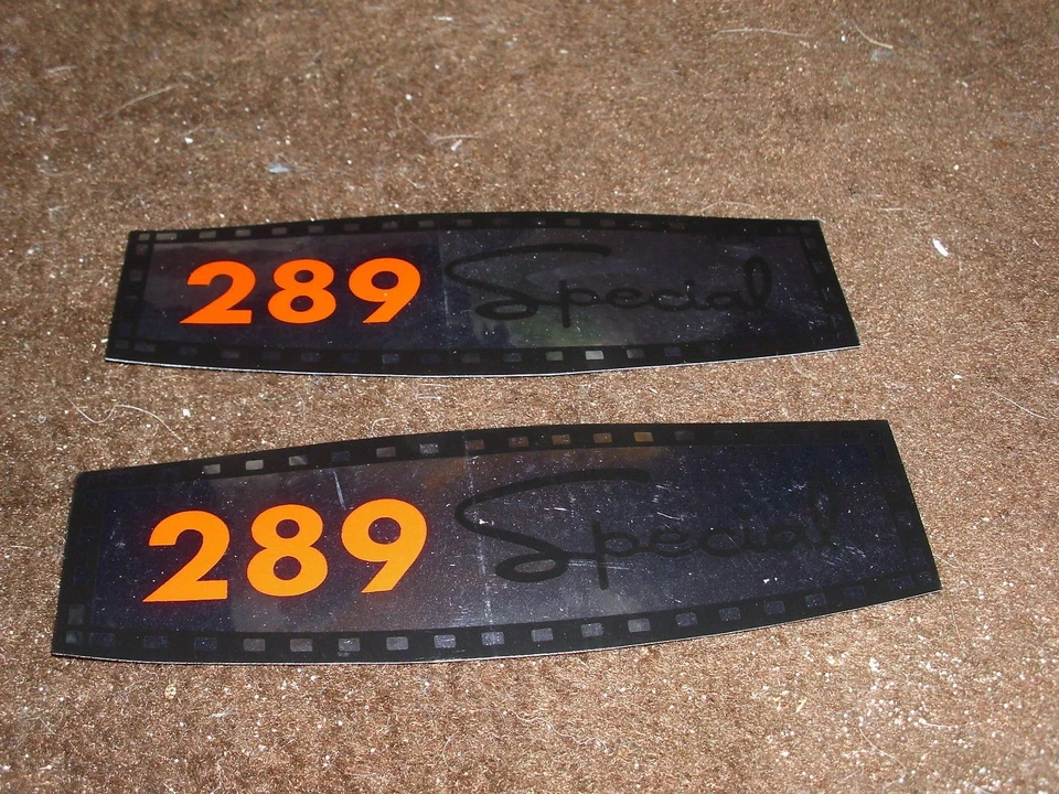 1964 1965 1966 FORD FAIRLANE 289 SPECIAL VALVE COVER DECALS NEW PAIR CORRECT - Image 1 of 1