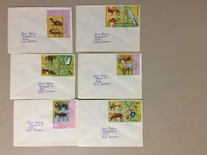Set of eighteen AFRICA ANIMAL stamps on six covers - Picture 1 of 1
